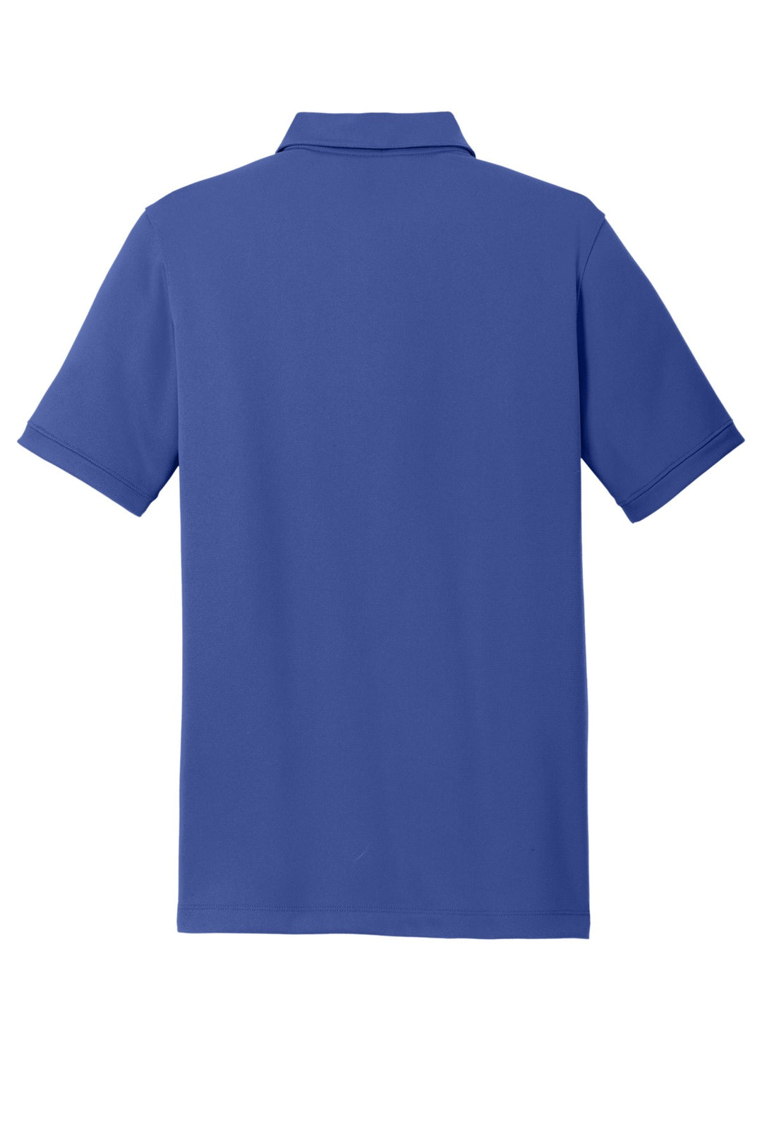 Rear View of Deep Royal Blu Nike Dri-FIT Solid Icon Pique Modern Fit Polo. 746099