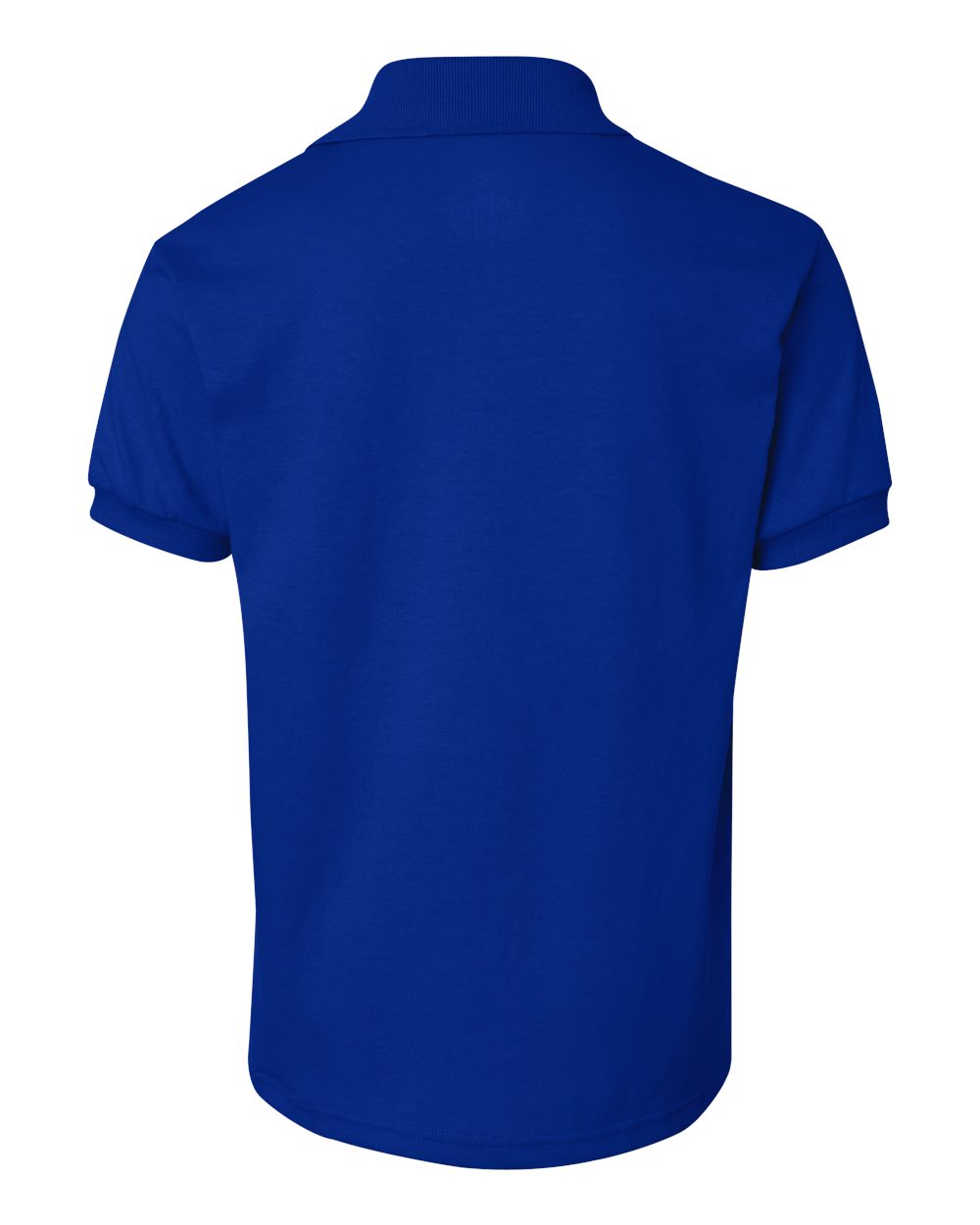 Rear View of Deep Royal Youth Ecosmart® Jersey Polo - 054Y