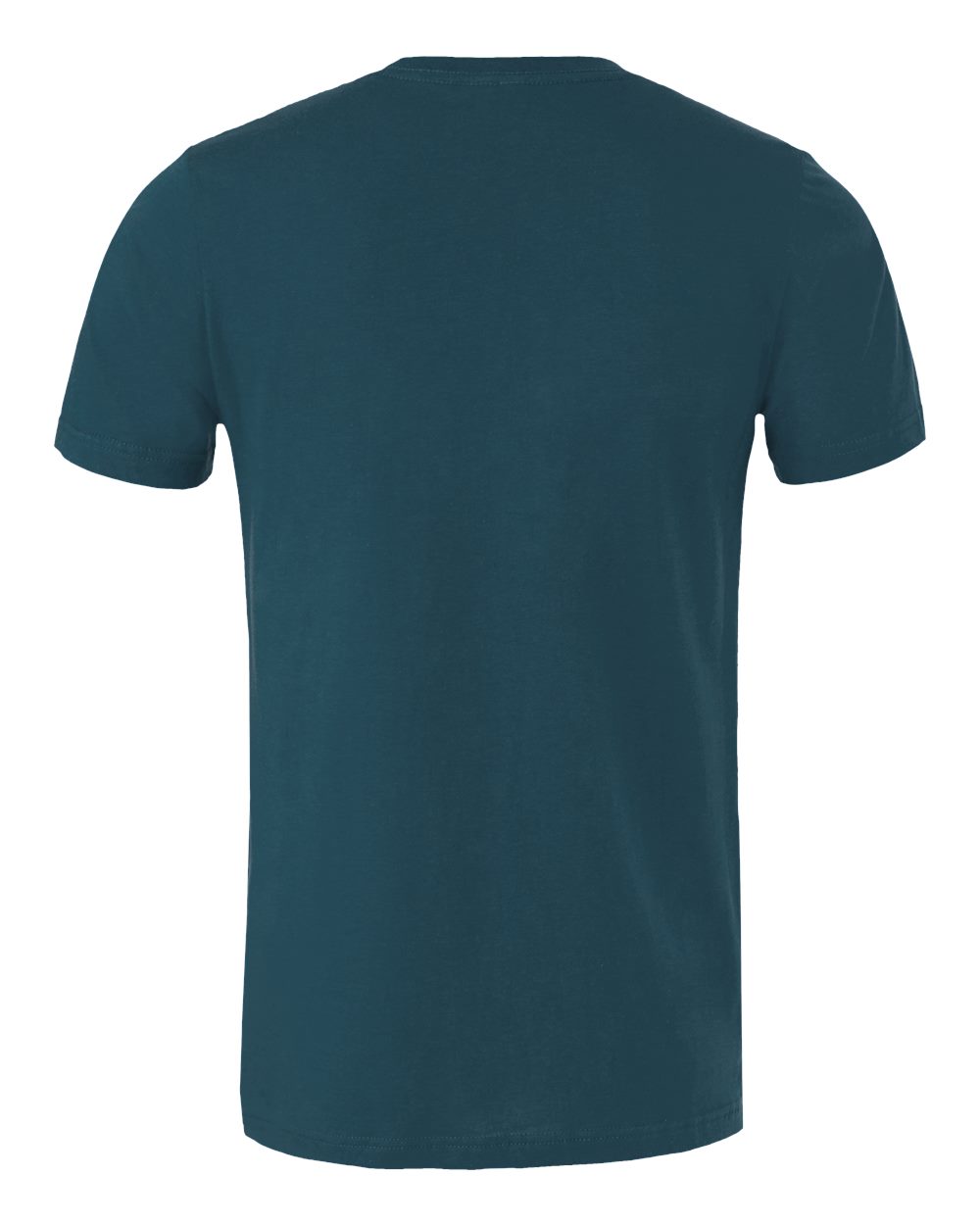 Rear View of Deep Teal Jersey Tee - 3001