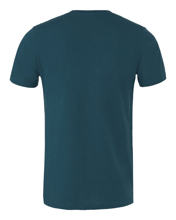 Rear View of Deep Teal Jersey Tee - 3001