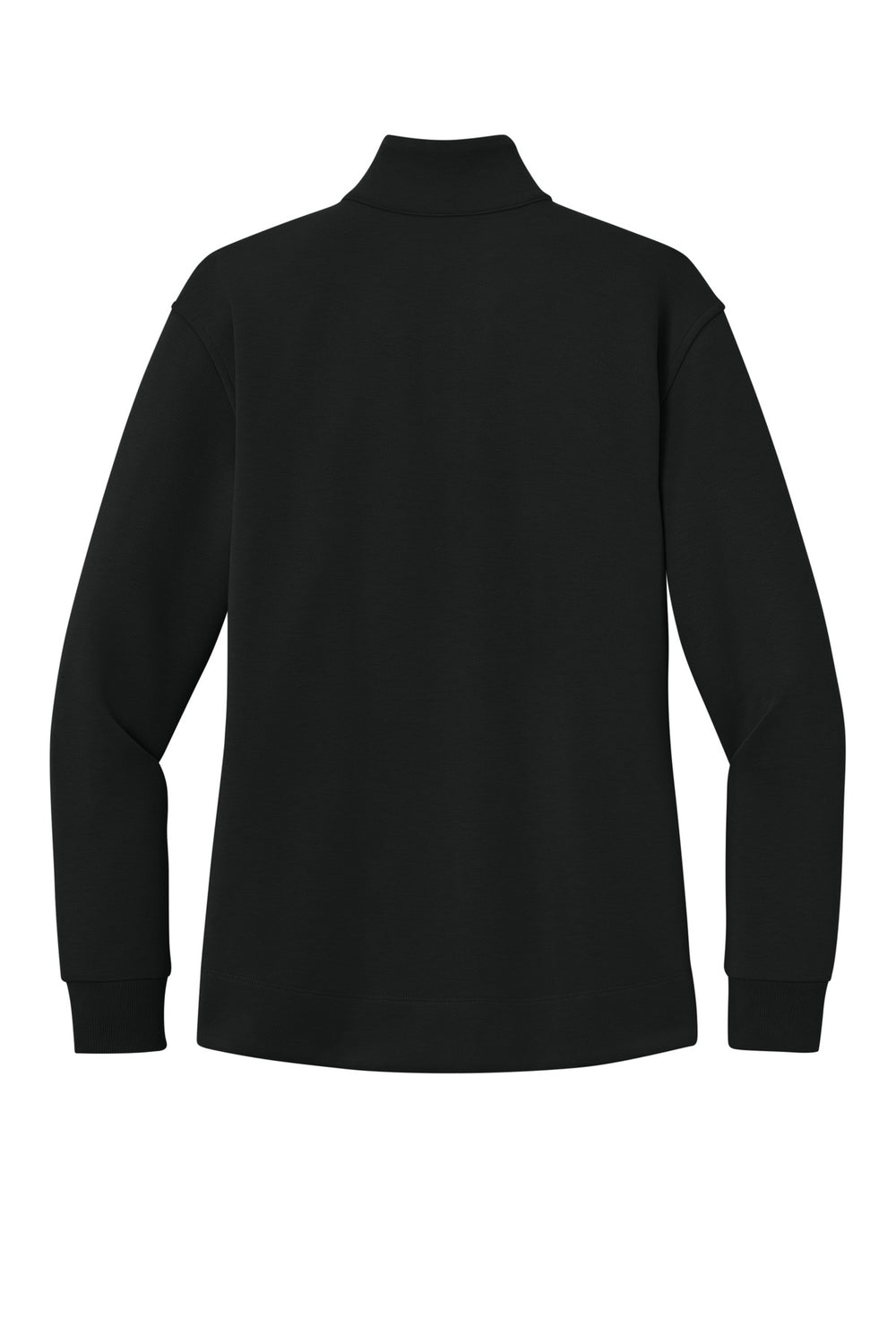 Rear View of DeepBlack Port Authority Women's Wearever Signature Double Pique 1/4-Zip LK210