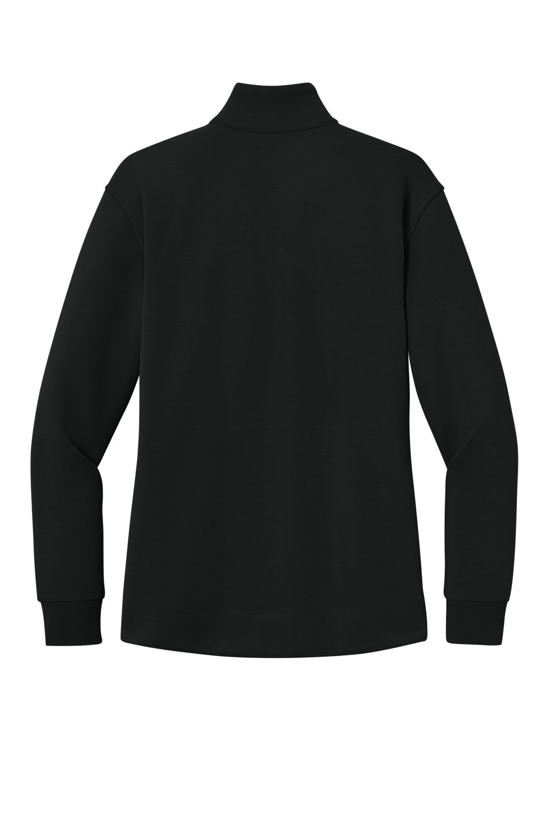 Rear View of DeepBlack Port Authority Women's Wearever Signature Double Pique 1/4-Zip LK210