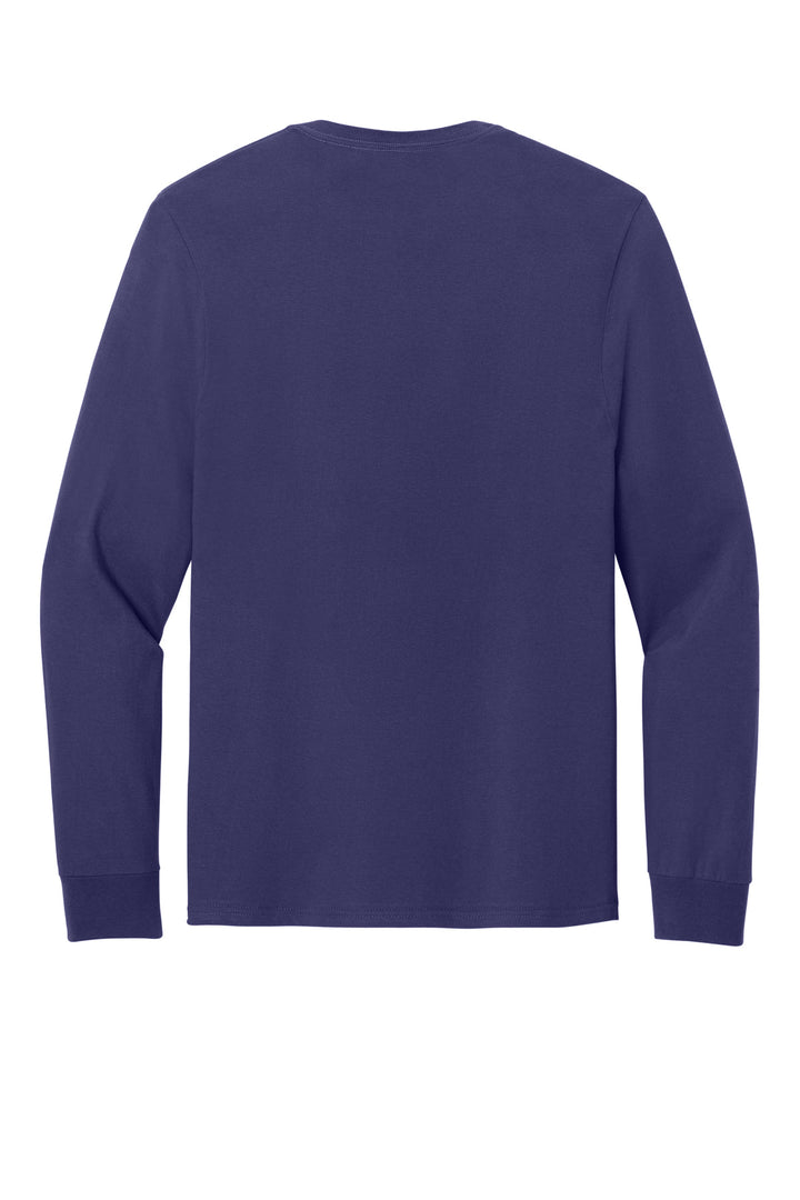 Rear View of DeepPurple Jerzees Classics Unisex Cotton Long Sleeve T-Shirt 363L