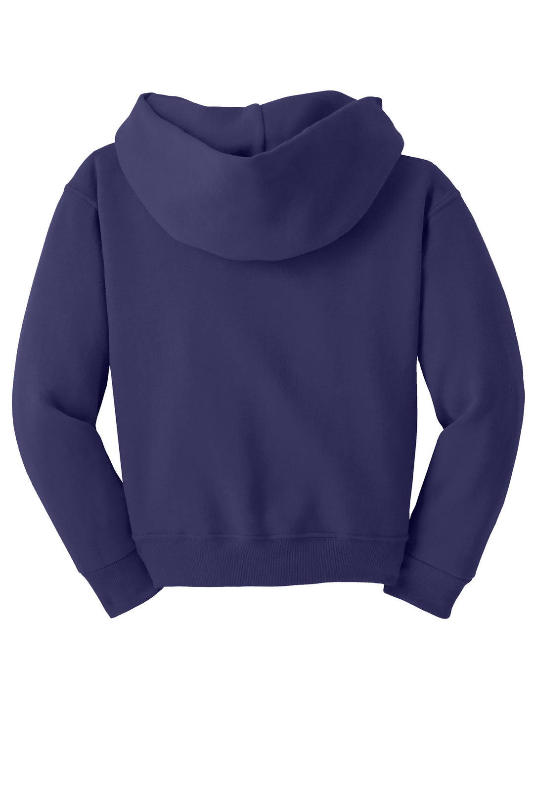 Rear View of DeepPurple Jerzees - Youth NuBlend Pullover Hooded Sweatshirt. 996Y