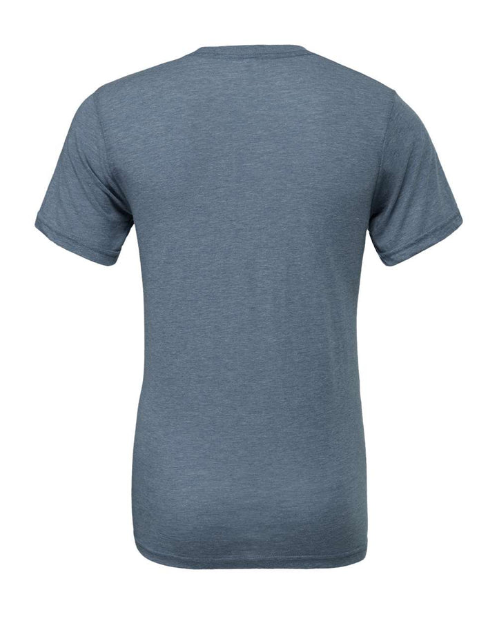 Rear View of Denim Triblend Triblend Tee - 3413
