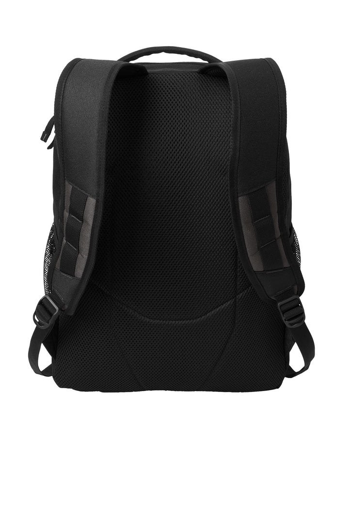 Rear View of DkChar/Blk Port Authority Transport Backpack BG232