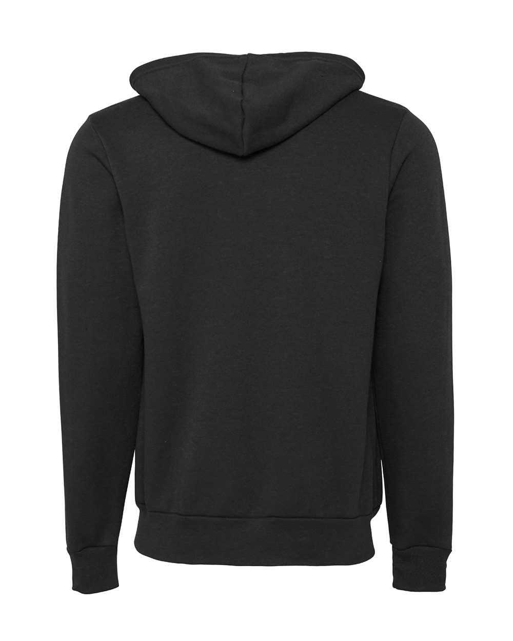 Rear View of DTG Dark Grey Sponge Fleece Full-Zip Hoodie - 3739