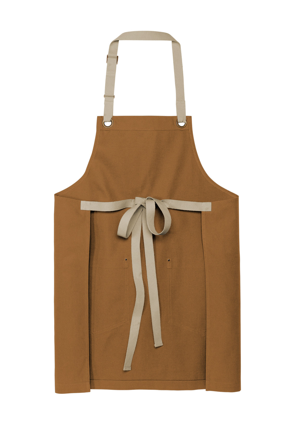 Rear View of DuckBr/Stn Port Authority Canvas Full-Length Two-Pocket Apron A815