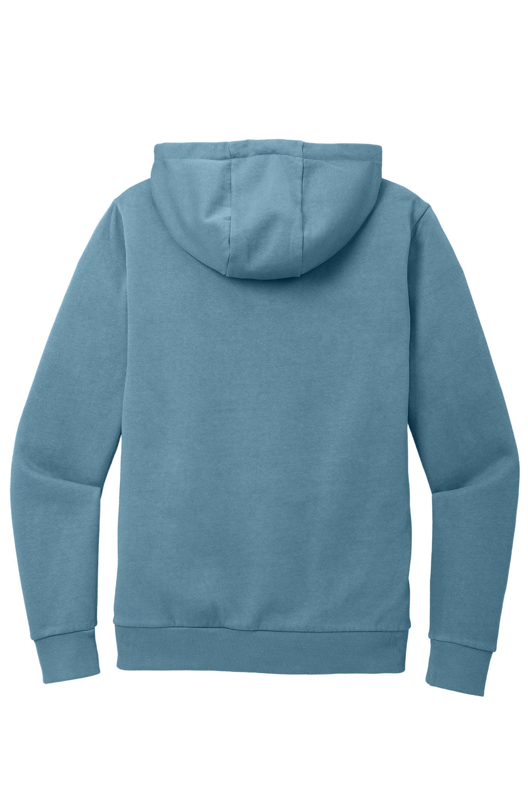 Rear View of DuskBlue District Wash Fleece Hoodie DT2200