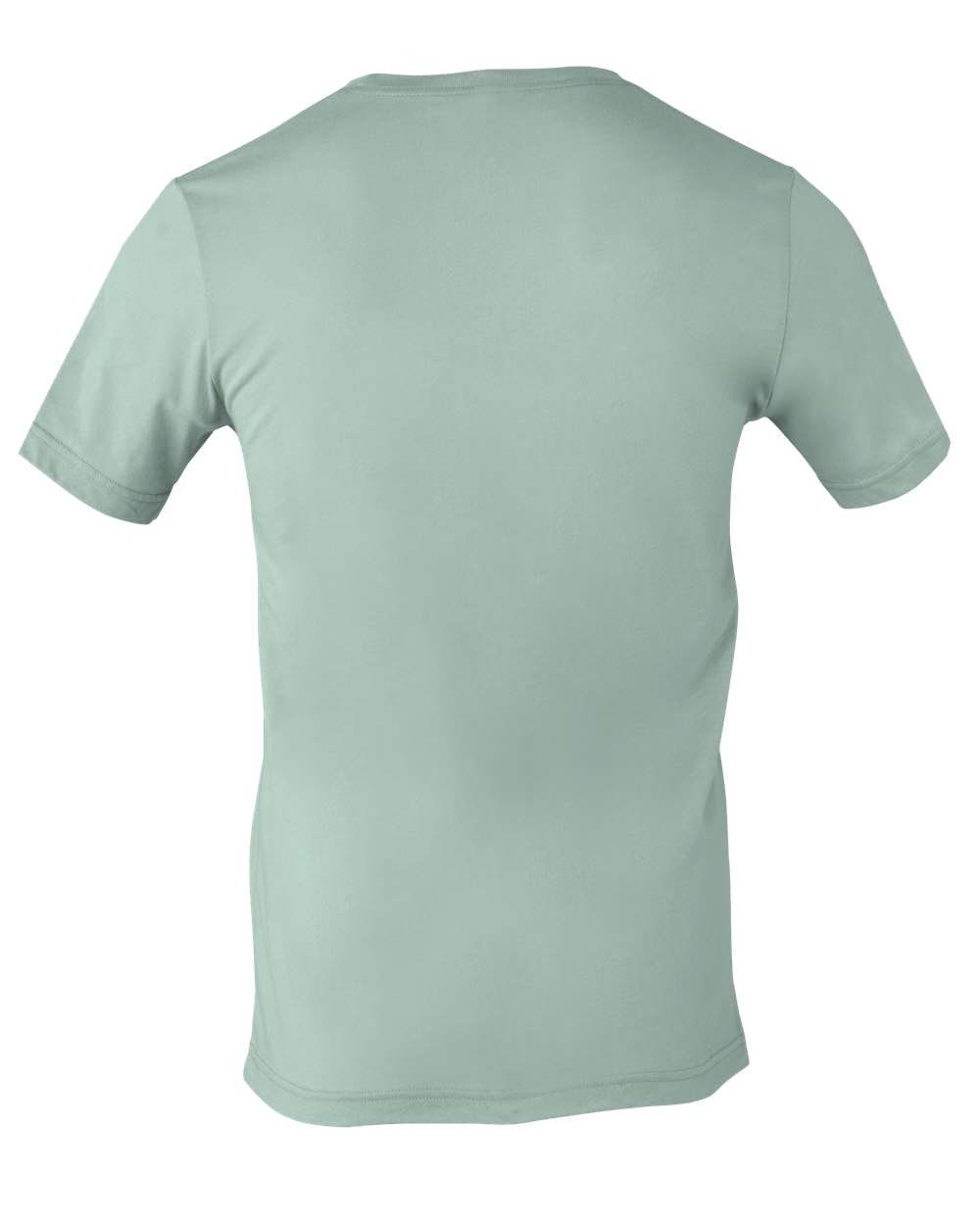 Rear View of Dusty Blue Jersey Tee - 3001