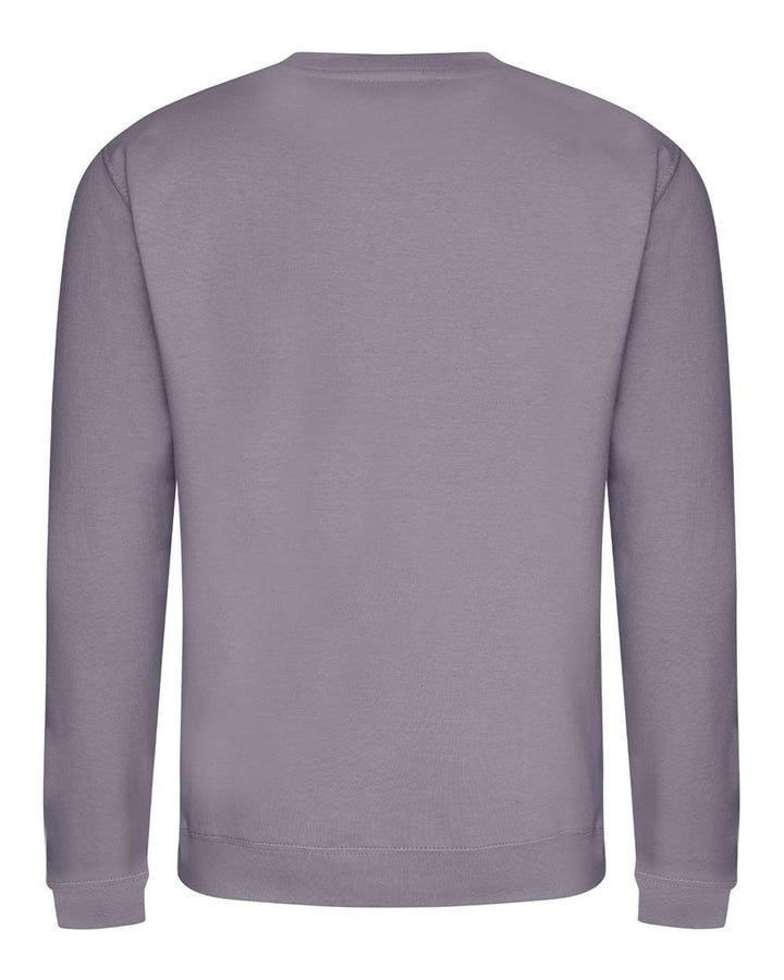 Rear View of Dusty Lilac College Crewneck Sweatshirt - JHA030