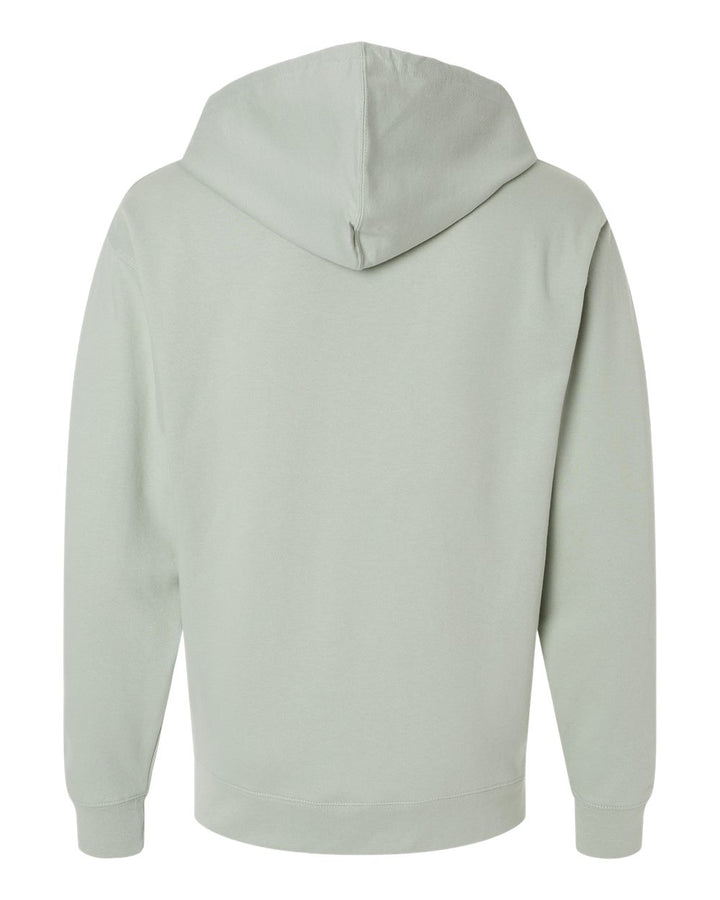 Rear View of Dusty Sage Midweight Hooded Sweatshirt - SS4500