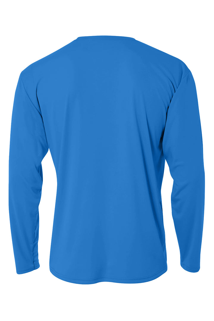 Rear View of ElecBlue A4 Cooling Performance Long Sleeve Tee A4N3165