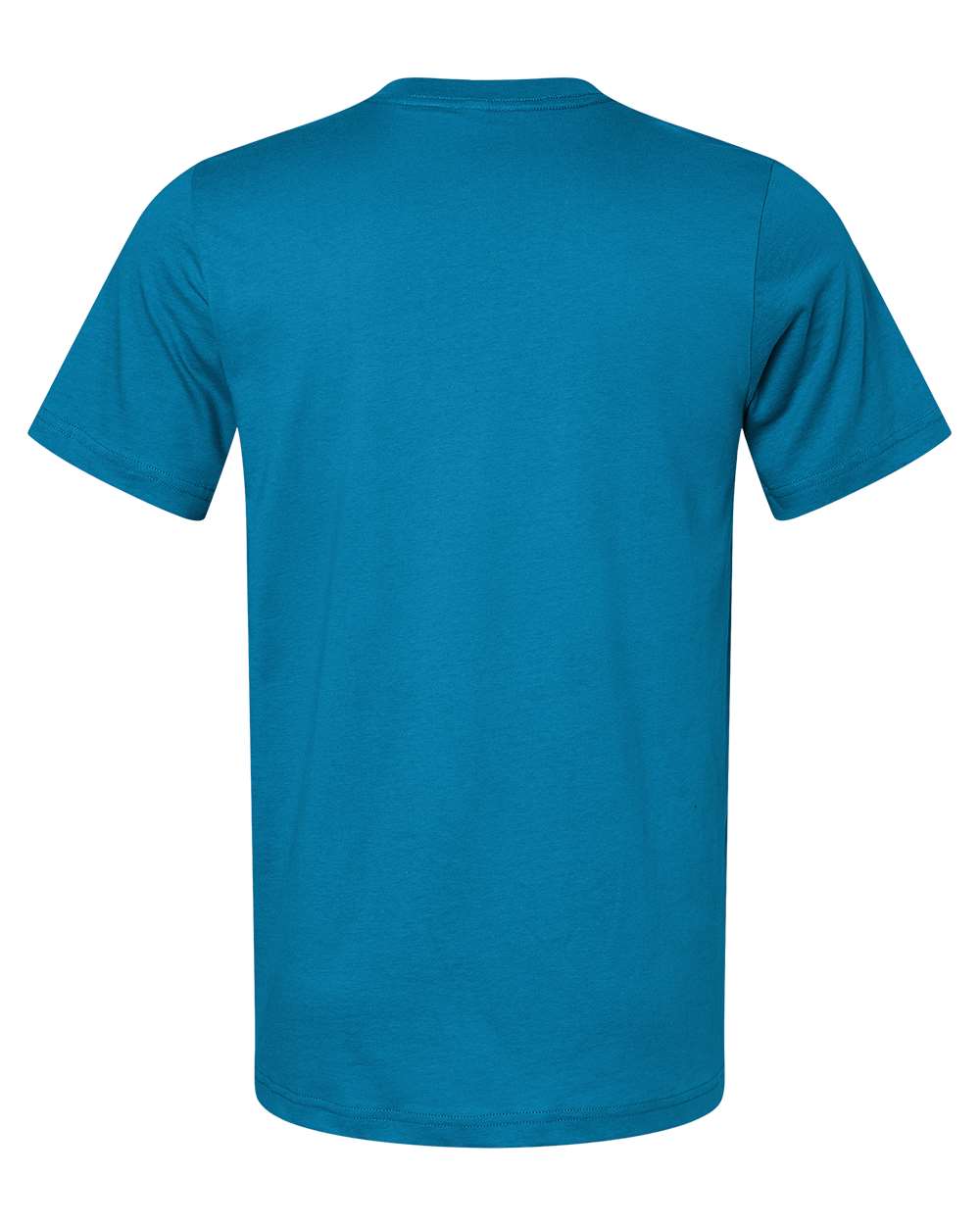 Rear View of Electric Blue Jersey Tee - 3001