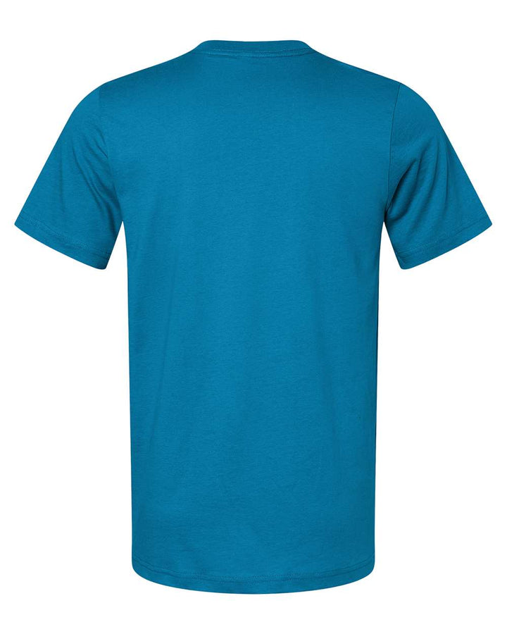 Rear View of Electric Blue Jersey Tee - 3001