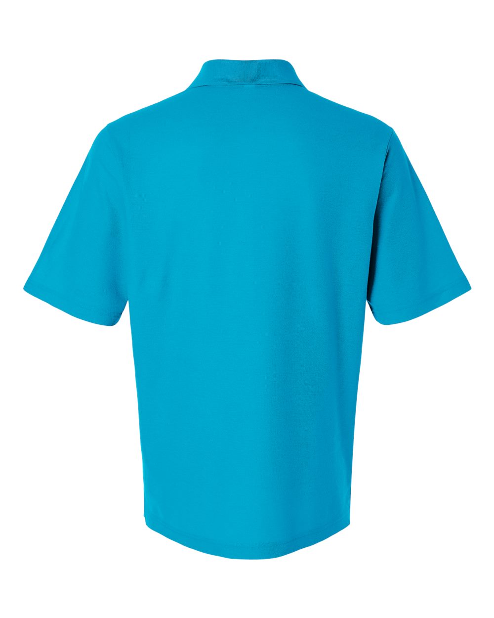 Rear View of Electric Blue Men's Resolve CVC Performance Pique Polo - CE106