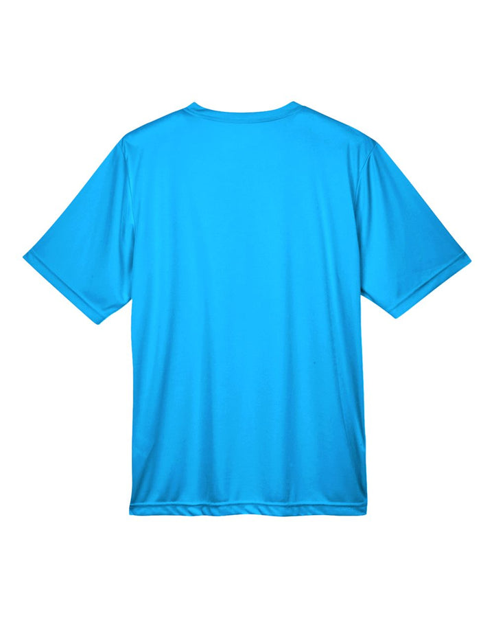 Rear View of Electric Blue Men's Zone Performance T-Shirt - TT11