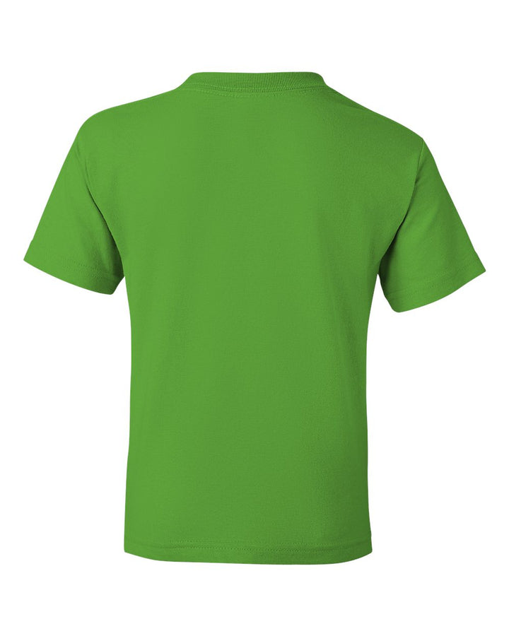 Rear View of Electric Green DryBlend® Youth T-Shirt - 8000B