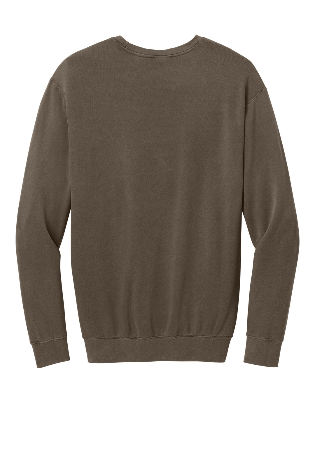 Rear View of Espresso Comfort Colors Lightweight Crewneck Sweatshirt 1466