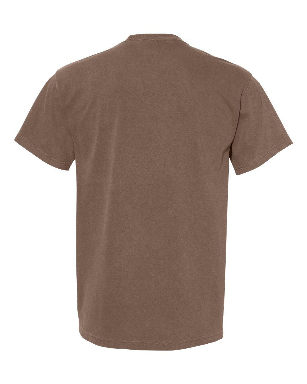 Rear View of Espresso Garment-Dyed Heavyweight Pocket T-Shirt - 6030