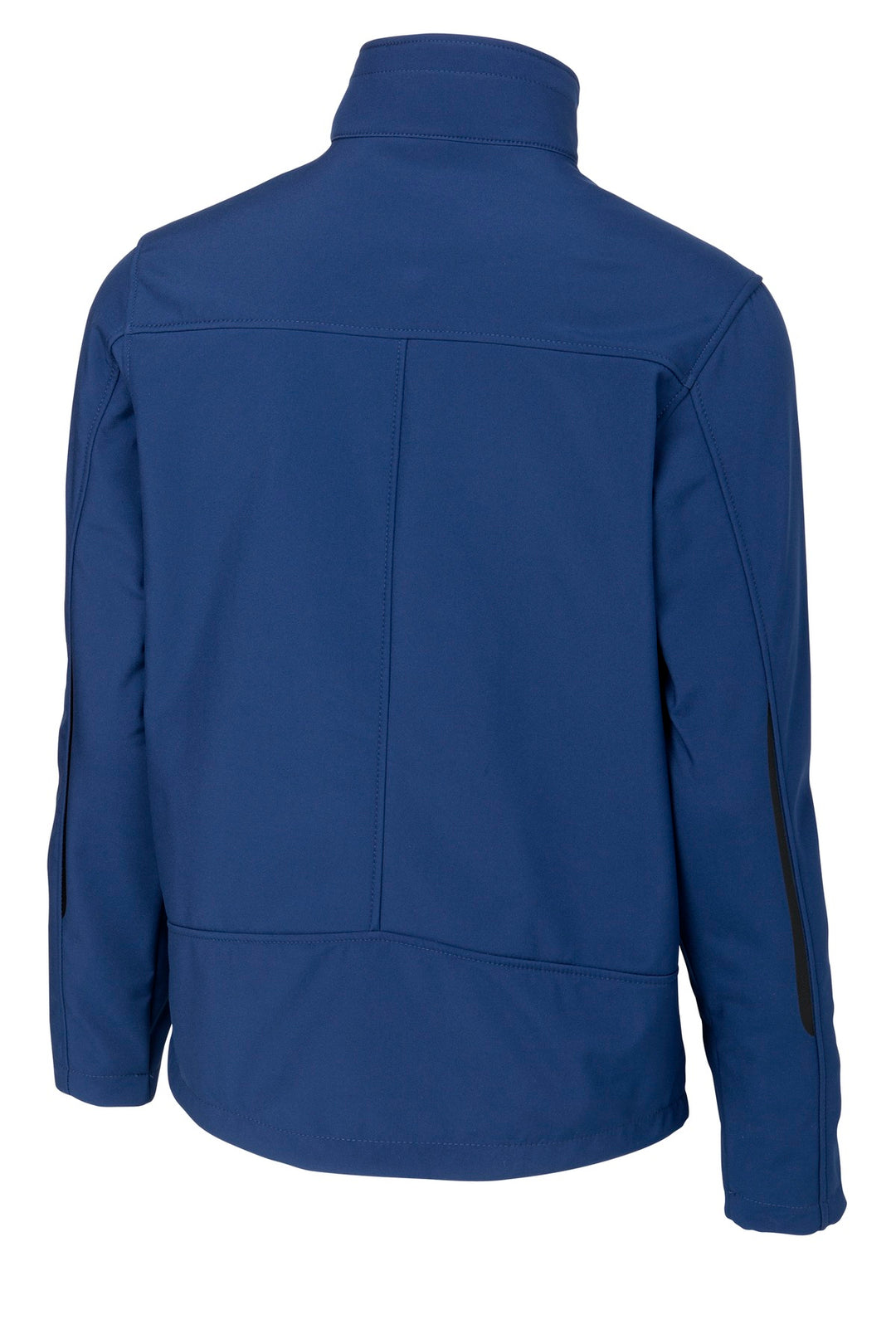 Rear View of Estate Blue Port Authority Welded Soft Shell Jacket. J324