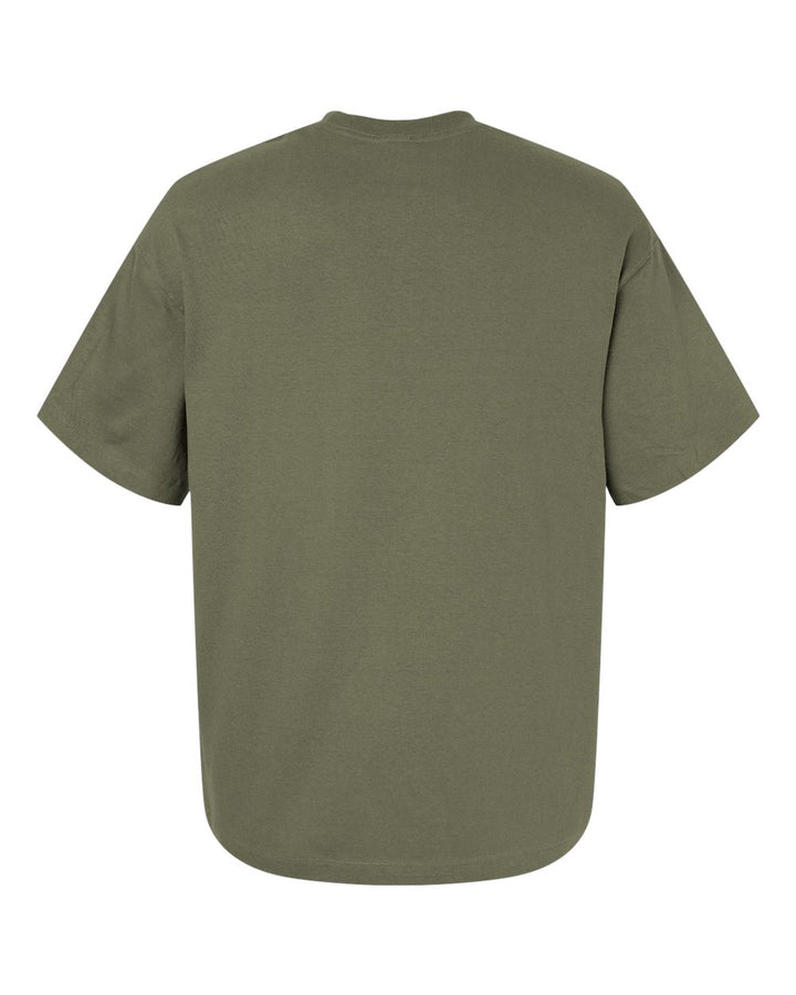 Rear View of Fatigue Green Beefy-T® Retro Street T-Shirt - 5180R