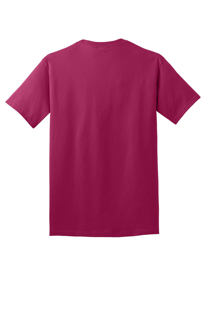 Rear View of FlushPink Port & Company - Core Cotton Tee. PC54