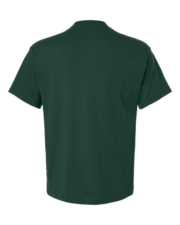 Rear View of Forest 6 oz. Heavyweight Tee - 3010