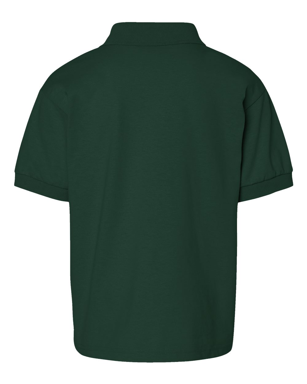 Rear View of Forest Green DryBlend® Youth Jersey Polo - 8800B