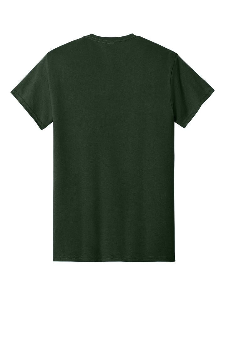 Rear View of Forest Green Gildan - DryBlend 50 Cotton/50 Poly Pocket T-Shirt. 8300