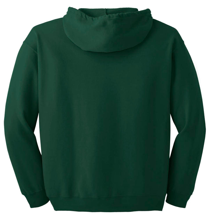 Rear View of Forest Green Gildan - Heavy Blend Full-Zip Hooded Sweatshirt. 18600