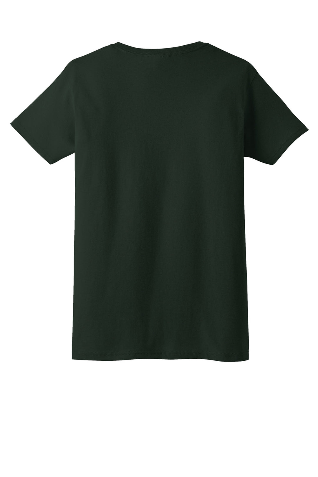 Rear View of Forest Green Gildan Women's Ultra Cotton 100% US Cotton T-Shirt. 2000L