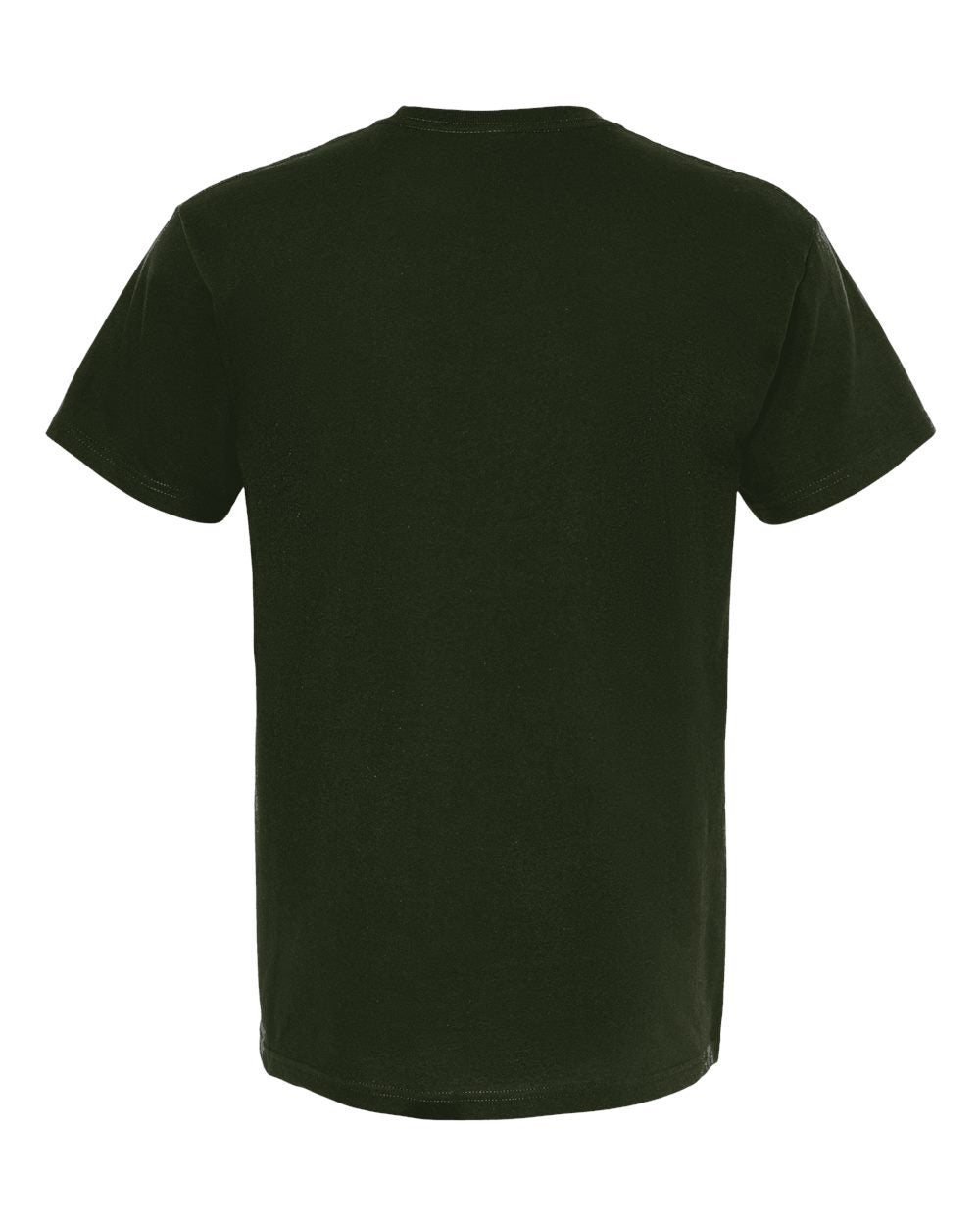 Rear View of Forest Green Gold Soft Touch T-Shirt - 4800