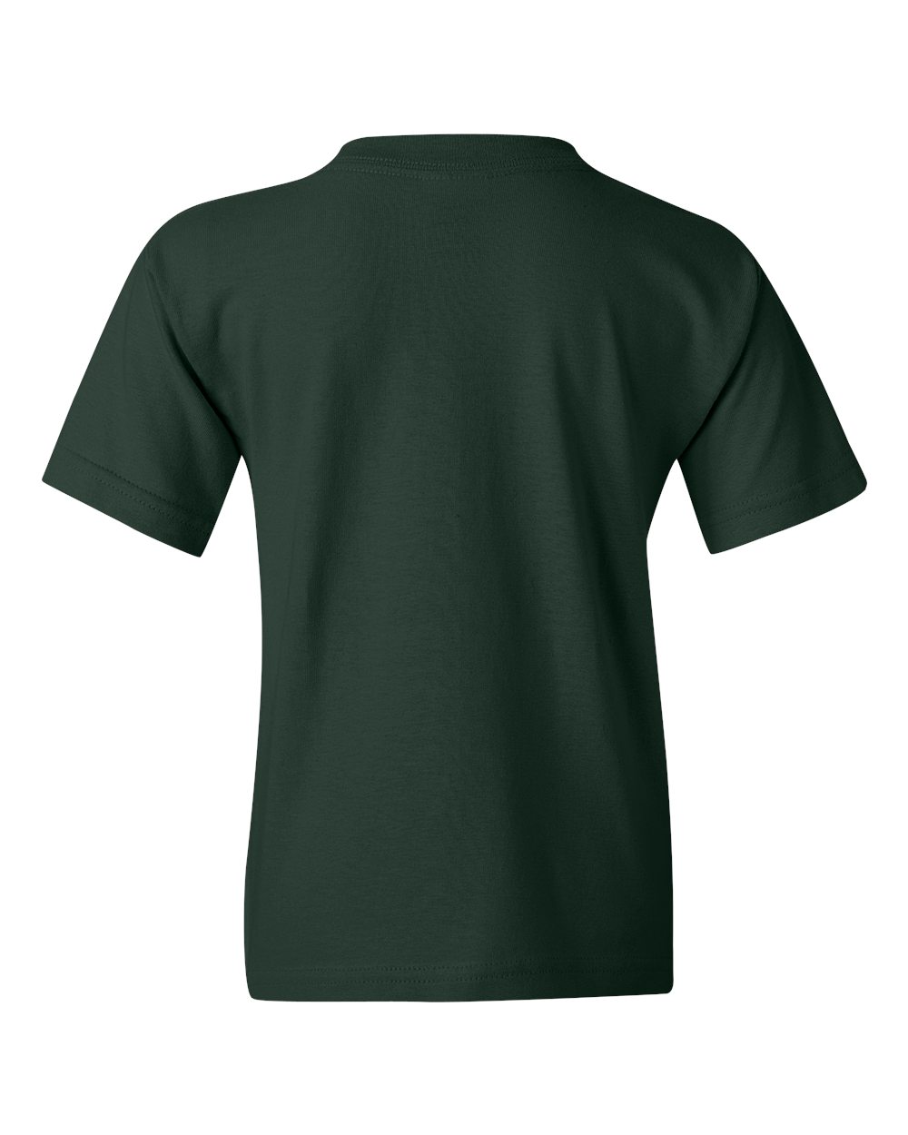 Rear View of Forest Green Heavy Cotton™ Youth T-Shirt - 5000B