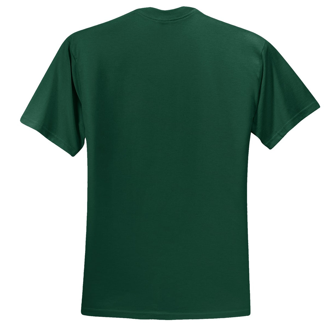 Rear View of Forest Green Jerzees - Dri-Power 50/50 Cotton/Poly T-Shirt. 29M