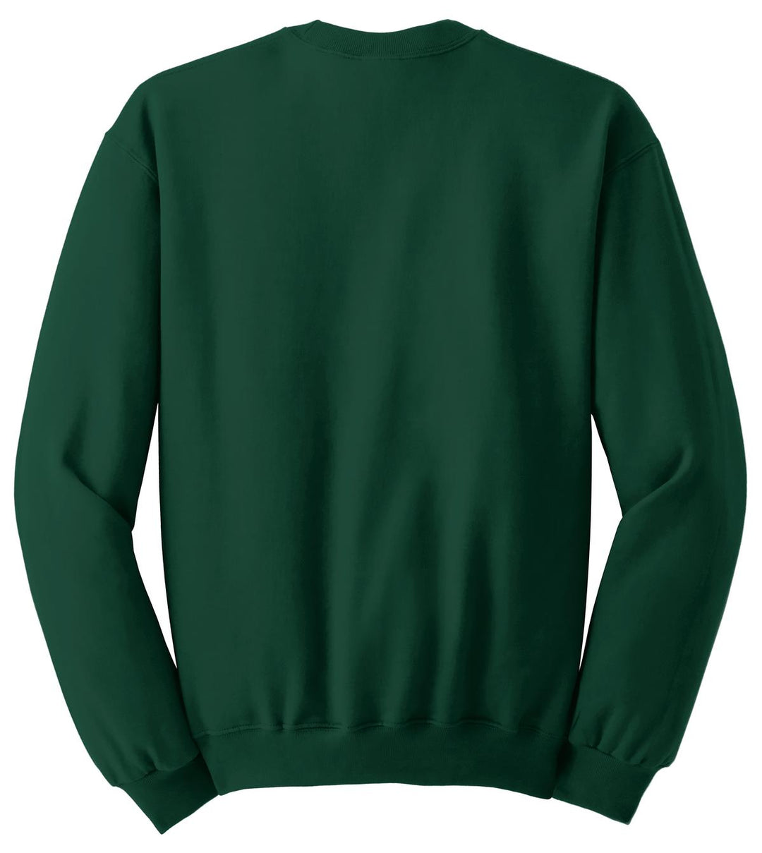 Rear View of Forest Green Jerzees - NuBlend Crewneck Sweatshirt. 562M