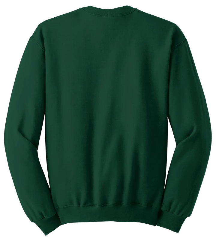 Rear View of Forest Green Jerzees - NuBlend Crewneck Sweatshirt. 562M