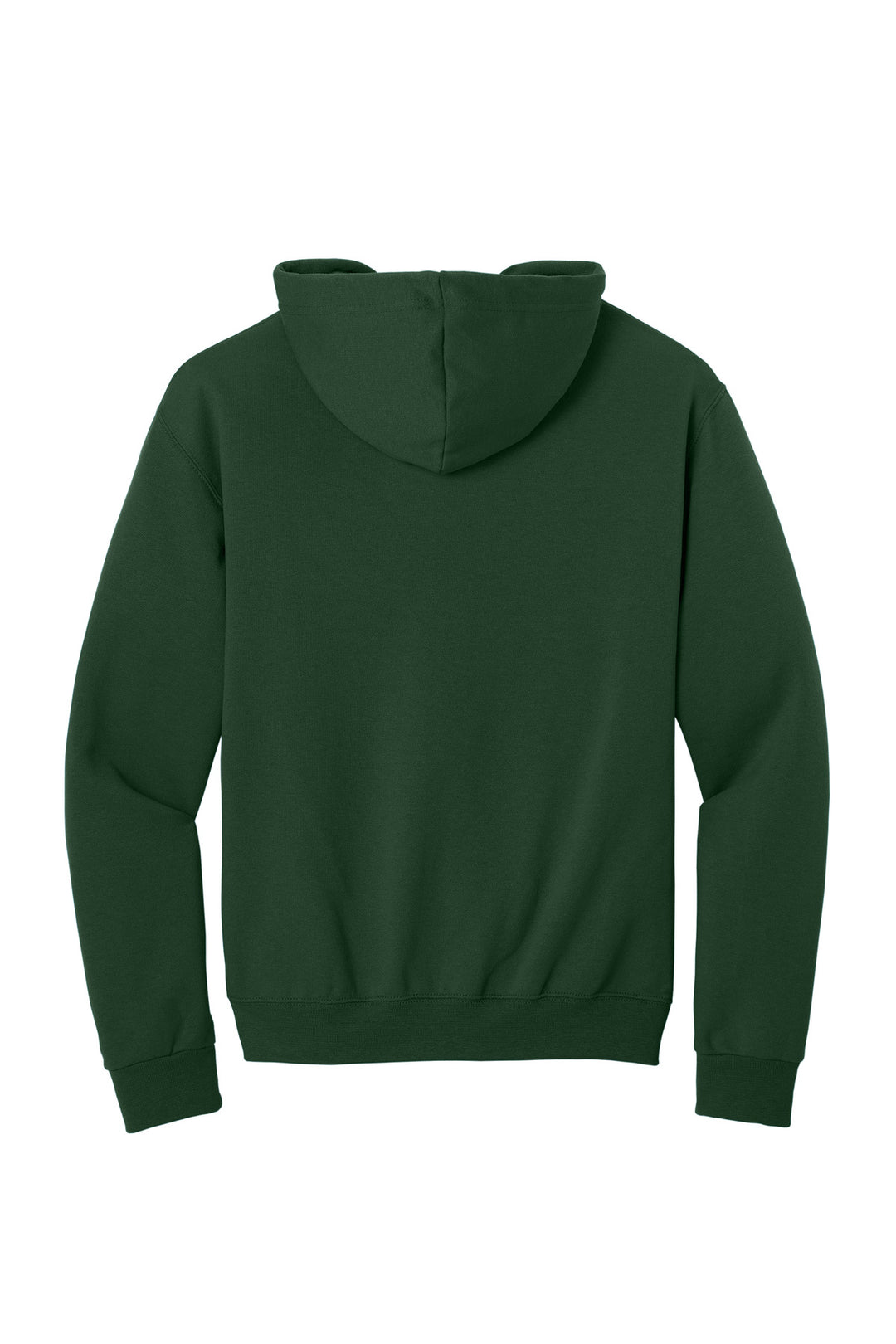 Rear View of Forest green Jerzees - NuBlend Full-Zip Hooded Sweatshirt. 993M
