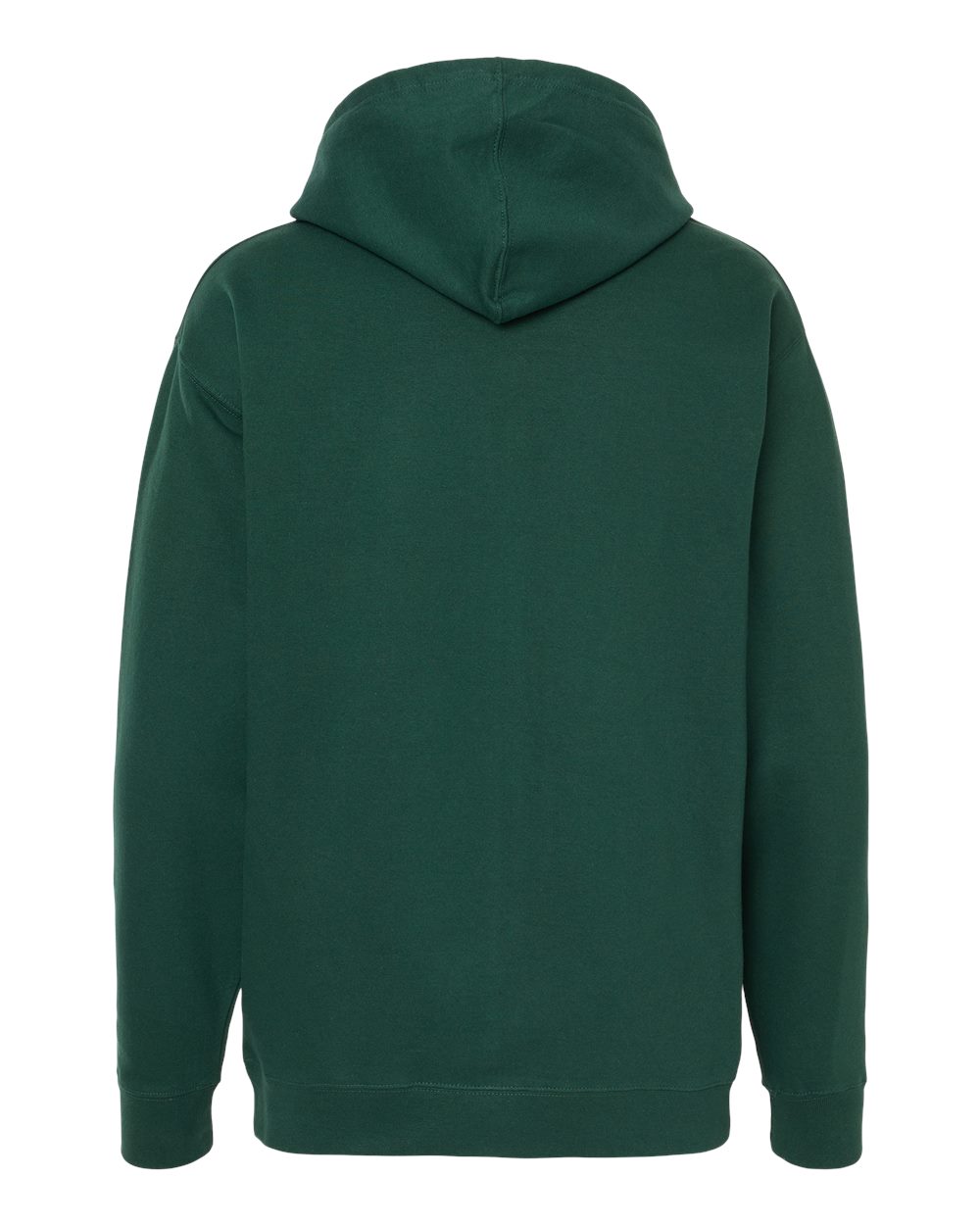 Rear View of Forest Green Midweight Hooded Sweatshirt - SS4500