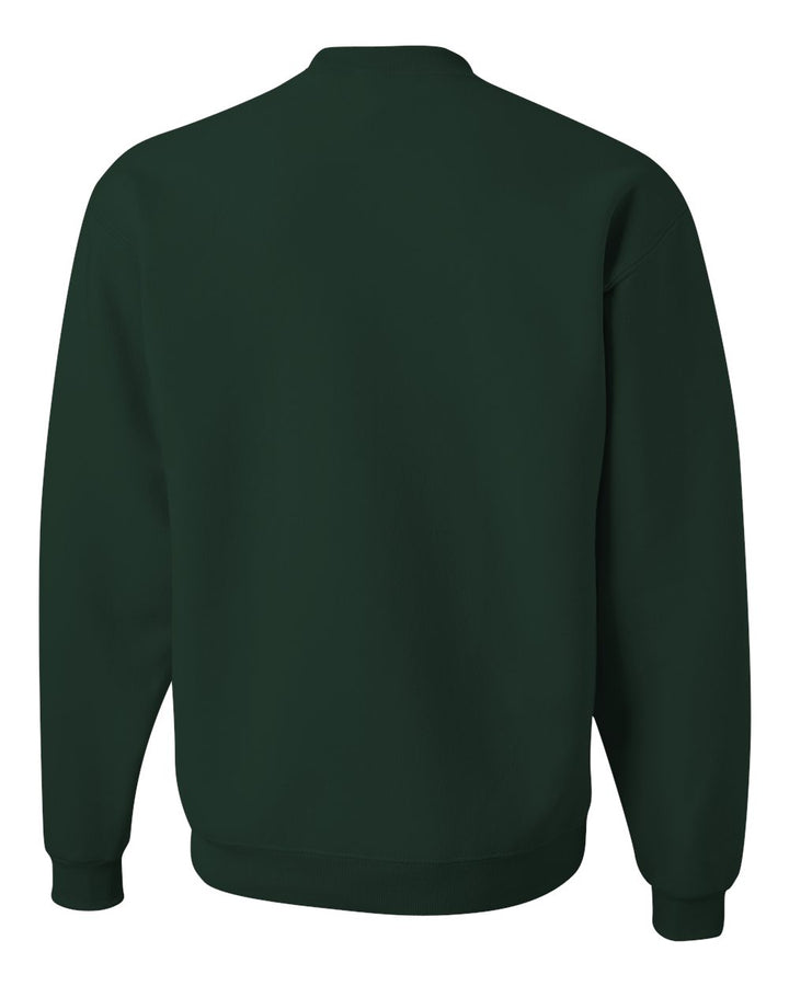 Rear View of Forest Green NuBlend® Crewneck Sweatshirt - 562MR
