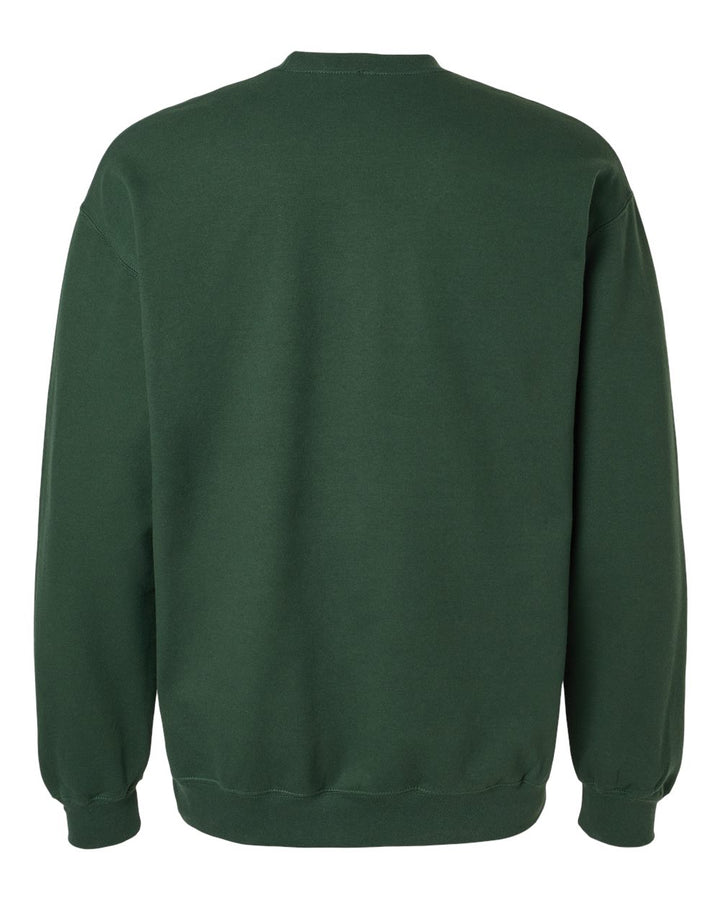 Rear View of Forest Green Softstyle® Midweight Crewneck Sweatshirt - SF000