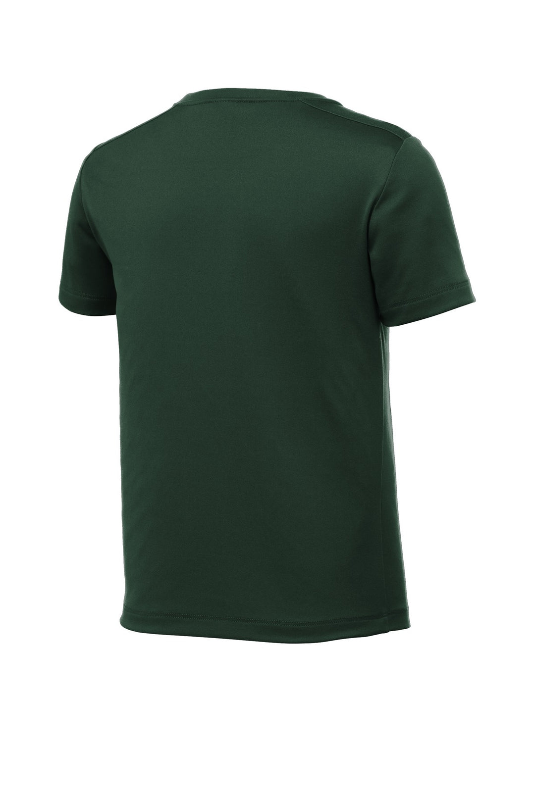 Rear View of Forest Green Sport-Tek Youth Posi-UV Pro Tee. YST420