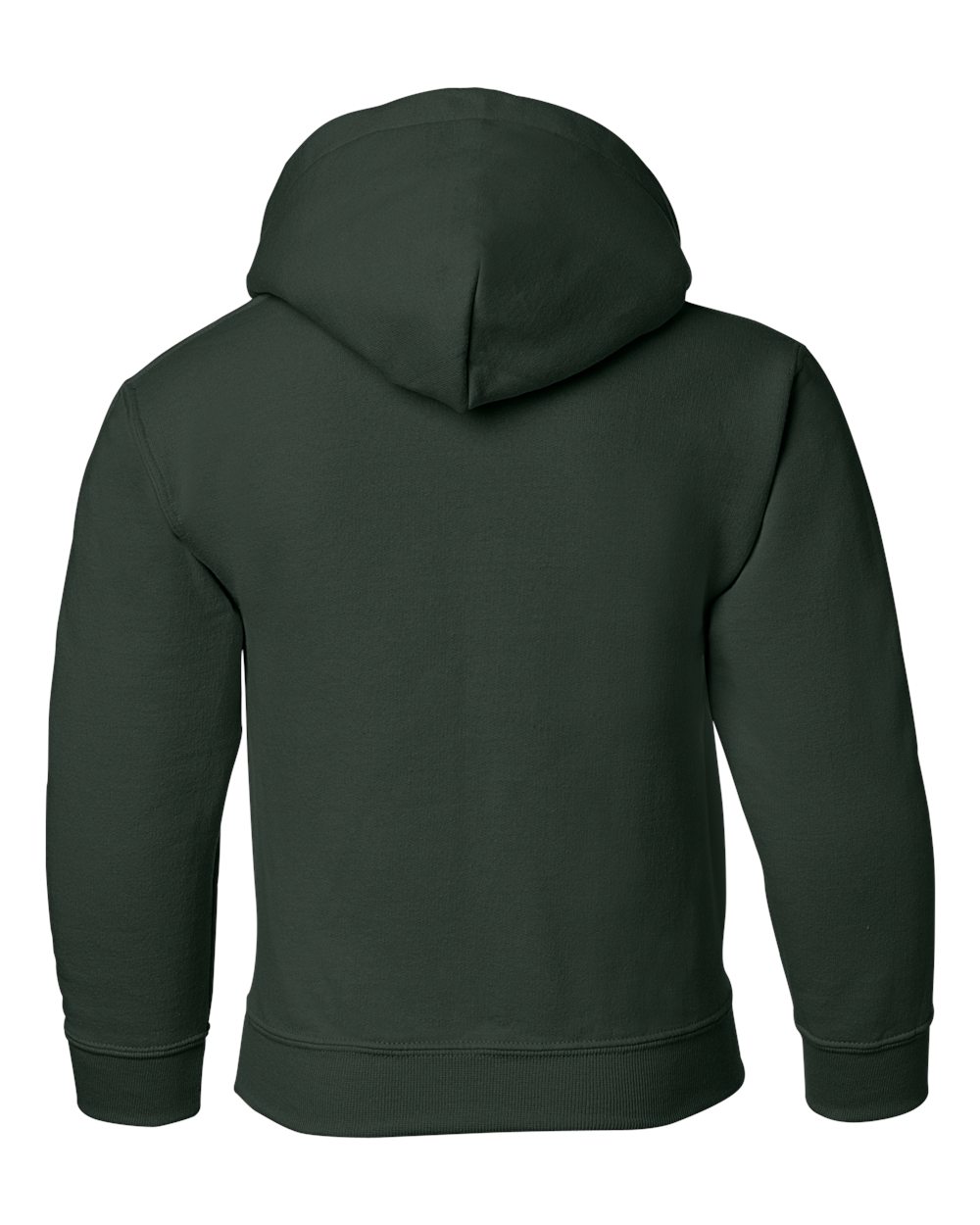 Rear View of Forest Heavy Blend™ Youth Hooded Sweatshirt - 18500B