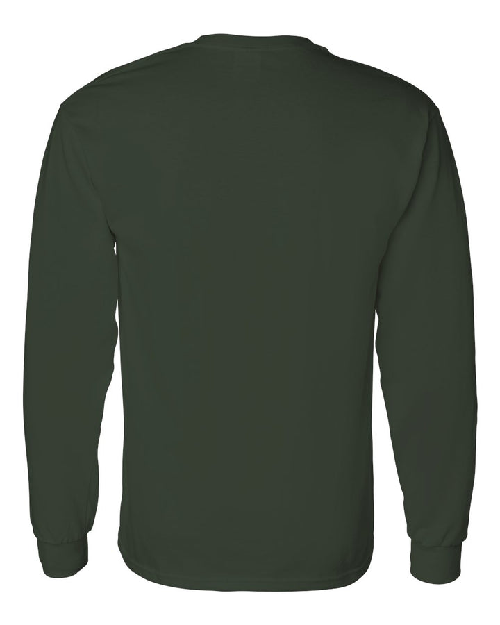 Rear View of Forest Heavy Cotton™ Long Sleeve T-Shirt - 5400