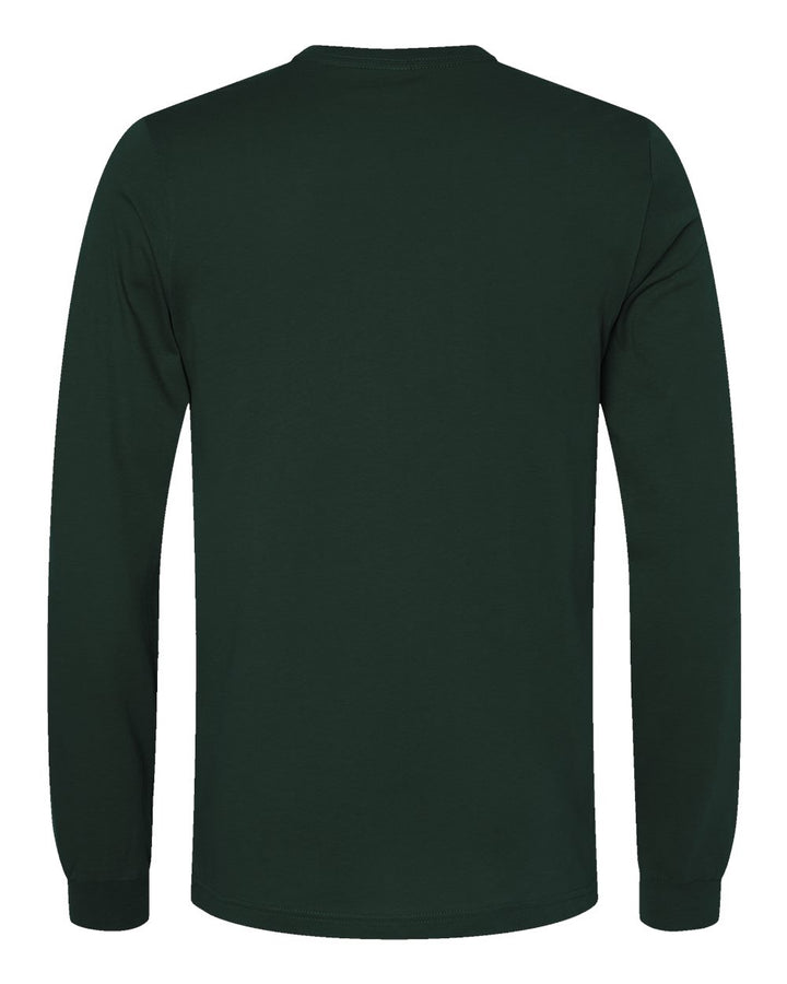 Rear View of Forest Jersey Long Sleeve Tee - 3501
