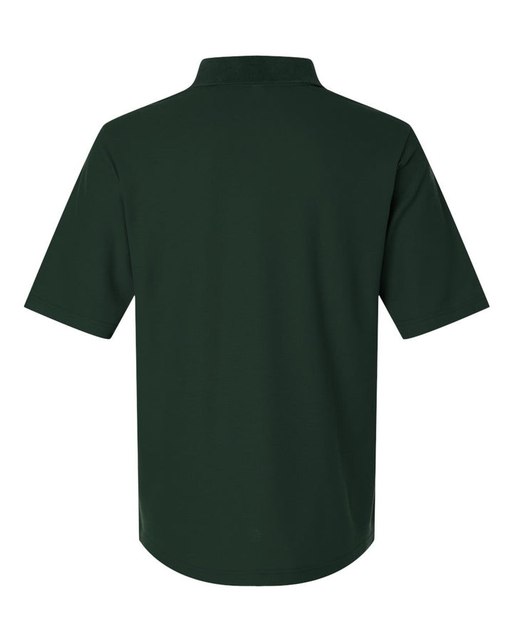 Rear View of Forest Men's Resolve CVC Performance Pique Polo - CE106