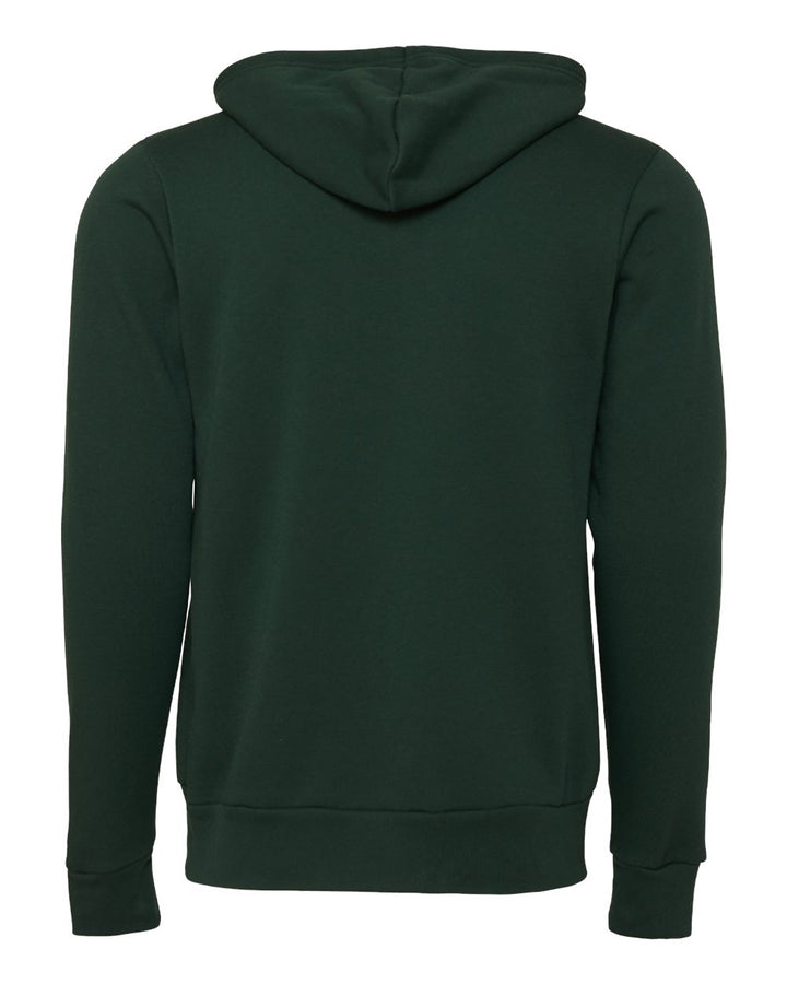 Rear View of Forest Sponge Fleece Full-Zip Hoodie - 3739