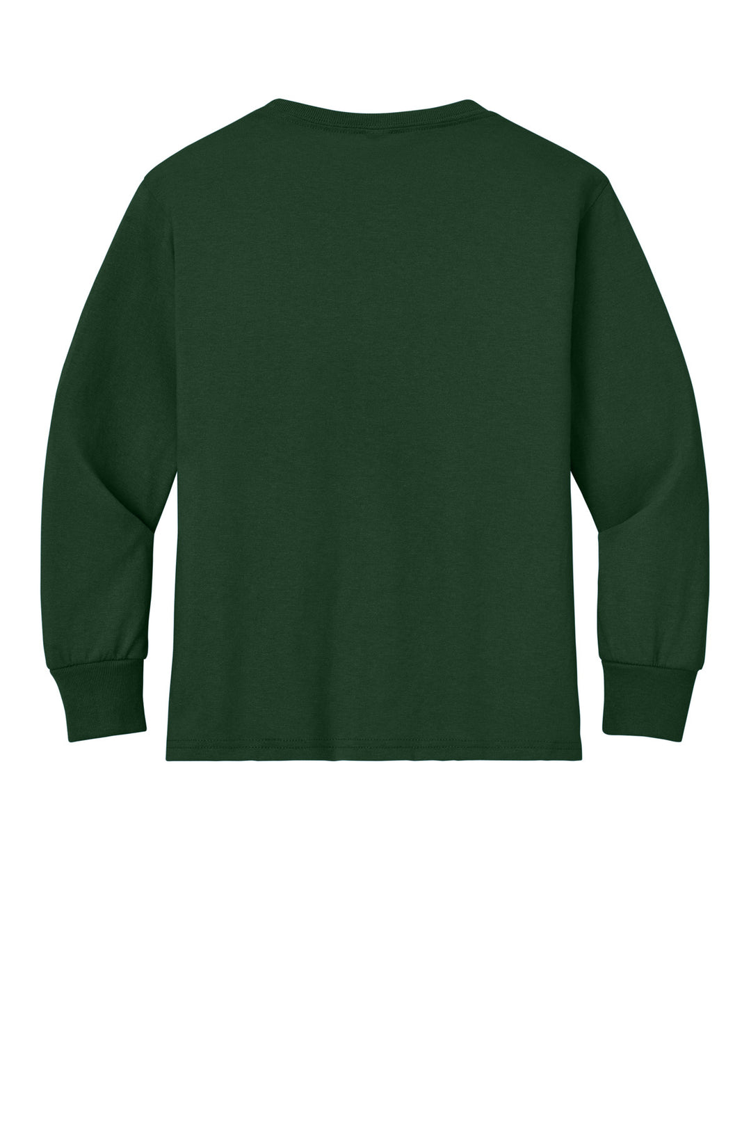 Rear View of ForestGrn Jerzees Youth Dri-Power 50/50 Cotton/Poly Long Sleeve 29BL