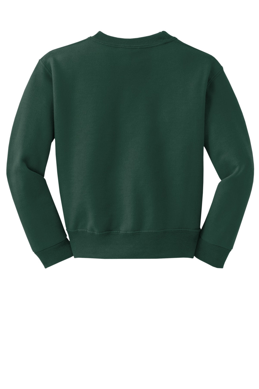 Rear View of ForestGrn Jerzees - Youth NuBlend Crewneck Sweatshirt. 562B