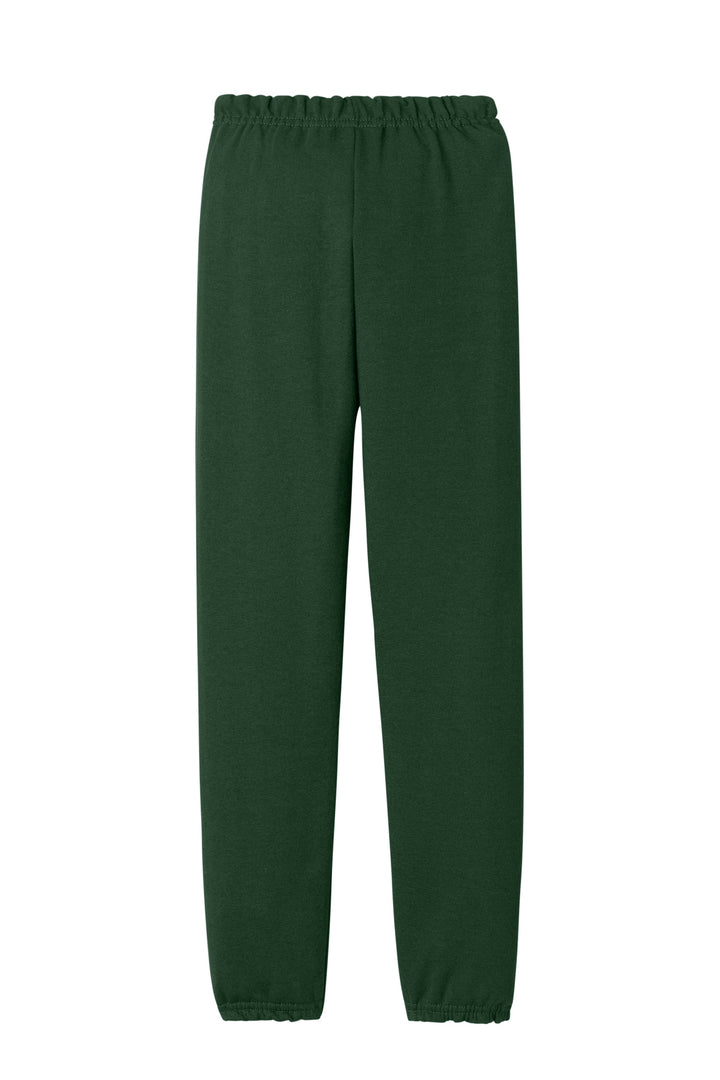 Rear View of ForestGrn Jerzees Youth NuBlend Sweatpant 973B